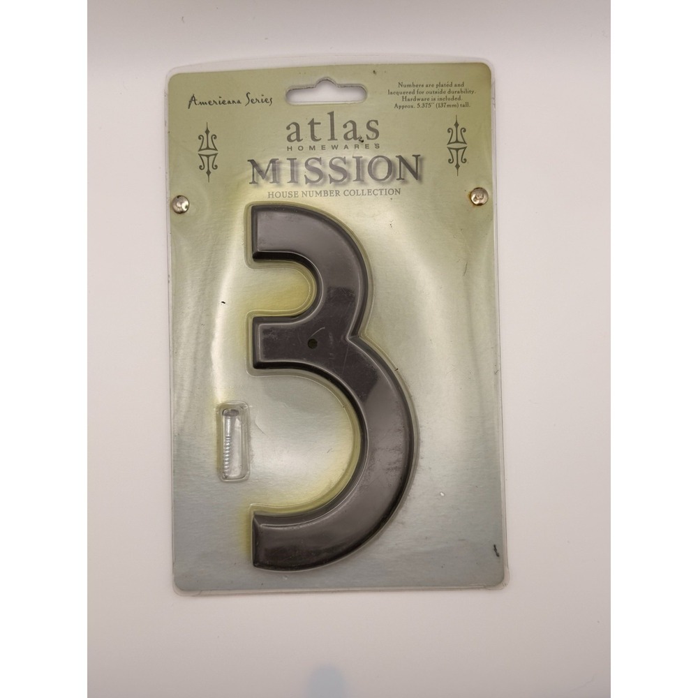 Atlas Homewares Mission House Number 8 Bronze Metal Address‎ Plaque Outdoor 5
